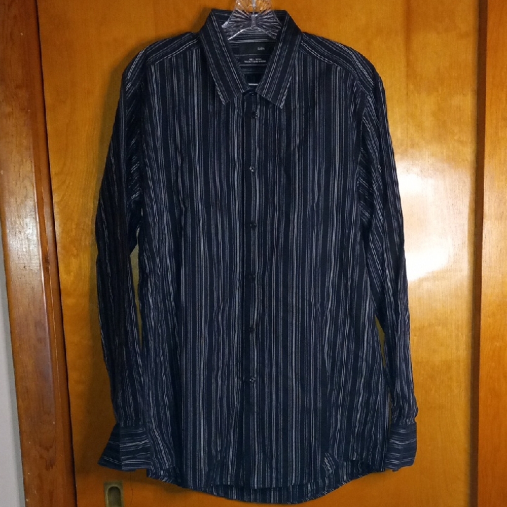 Zara Men's Black Striped Shirt Sz. Large